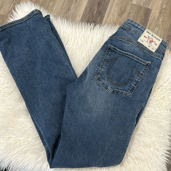 TRUE RELIGIÓN  BLUE JEANS MID RISE BOOTCUT SIZE 31 - Picture 1 of 11